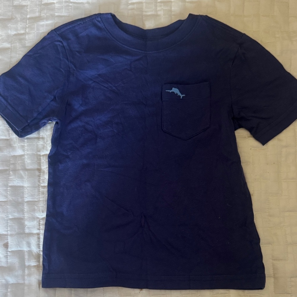 Tommy Bahama Kids Navy T-Shirt with Dolphin Pocket